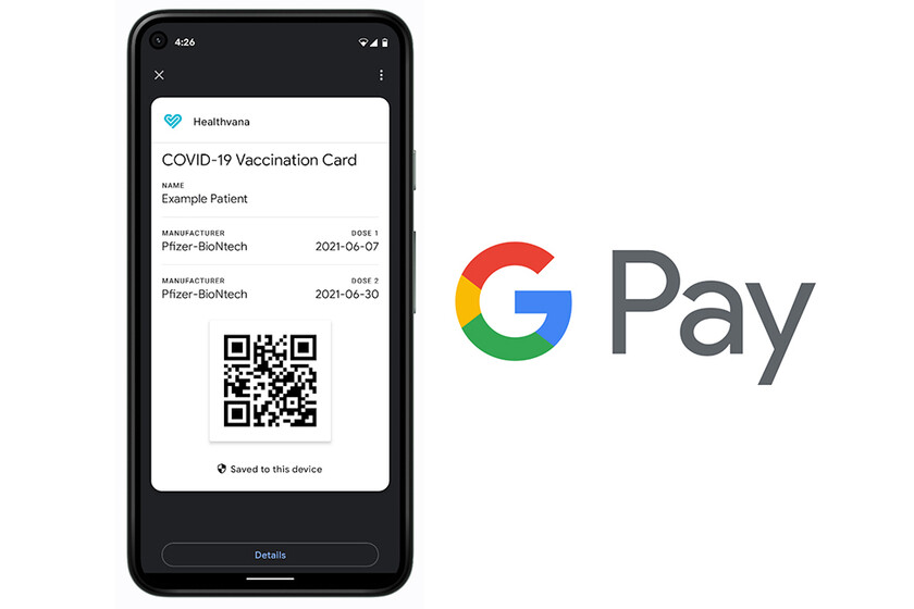 Google Pay te permitirá almacenar tu certificado COVID